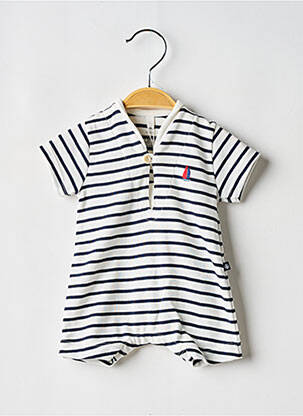 Combishort coupe droite manches courtes blanc PETIT BATEAU garcon