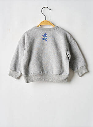 Sweat-shirt manches longues manches longues gris PETIT BATEAU garçon