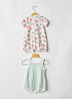 Combishort fermeture pressionnée manches courtes rose PETIT BATEAU fille