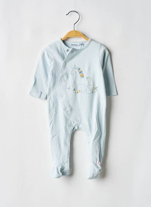 Pyjama fermeture pressionnée bleu NOUKIE'S fille