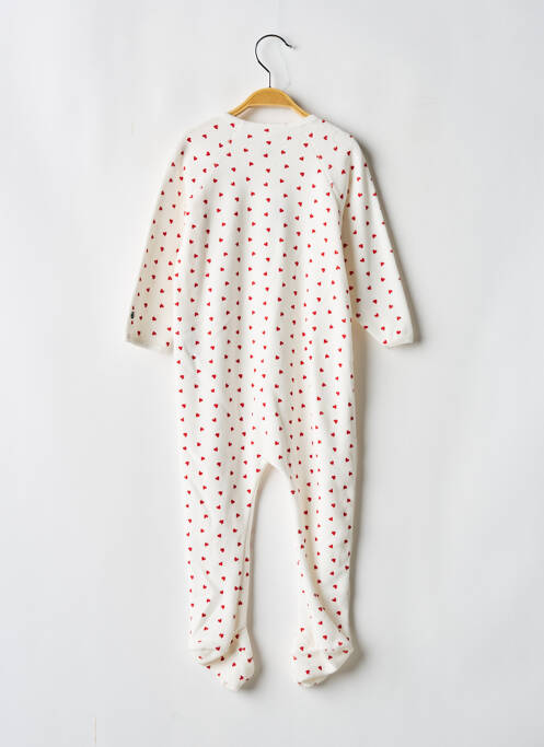 Pyjama fermeture pressionnée blanc PETIT BATEAU fille