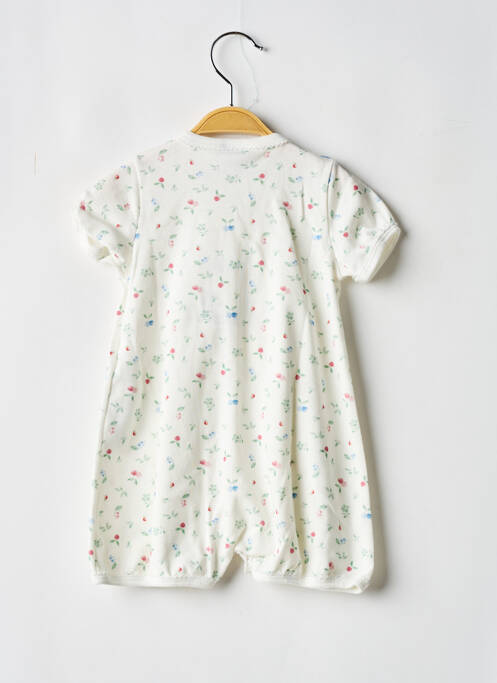 Combishort manches courtes manches courtes blanc PETIT BATEAU fille