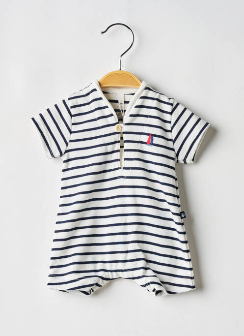 Combishort coupe droite manches courtes blanc PETIT BATEAU garcon
