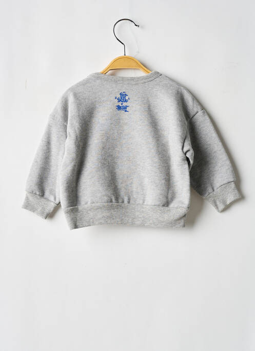 Sweat-shirt manches longues manches longues gris PETIT BATEAU garcon