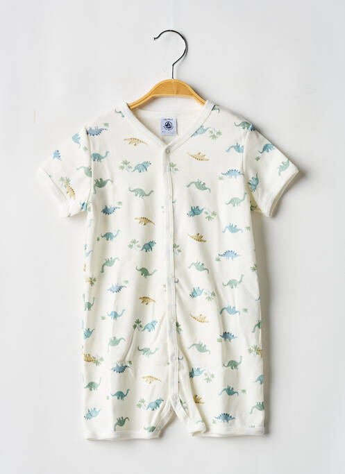 Combishort blanc PETIT BATEAU pour garçon