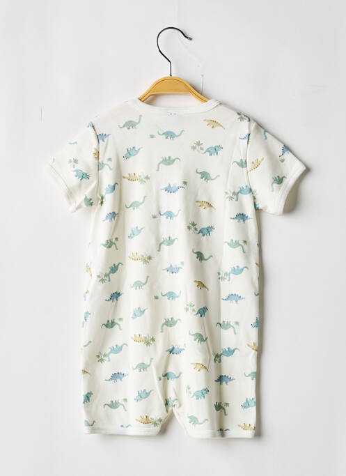 Combishort blanc PETIT BATEAU garçon