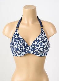 Haut de maillot de bain stretch haut soutien-gorge balconnet bleu FANTASIE femme