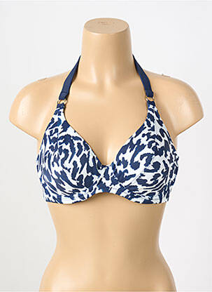 Haut de maillot de bain stretch haut soutien-gorge balconnet bleu FANTASIE femme