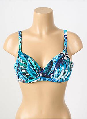 Haut de maillot de bain stretch haut soutien-gorge balconnet bleu FANTASIE femme