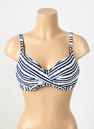 Haut de maillot de bain stretch haut soutien-gorge emboitant bleu FANTASIE femme