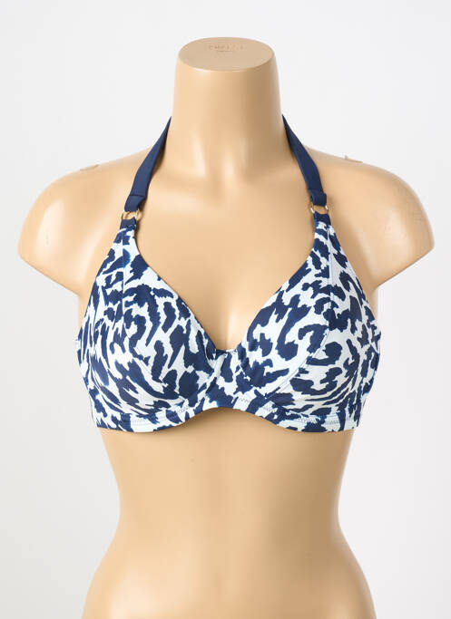 Haut de maillot de bain stretch haut soutien-gorge balconnet bleu FANTASIE femme