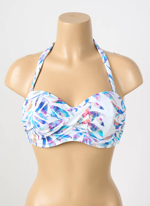 Haut de maillot de bain stretch haut soutien-gorge moulé blanc FANTASIE femme
