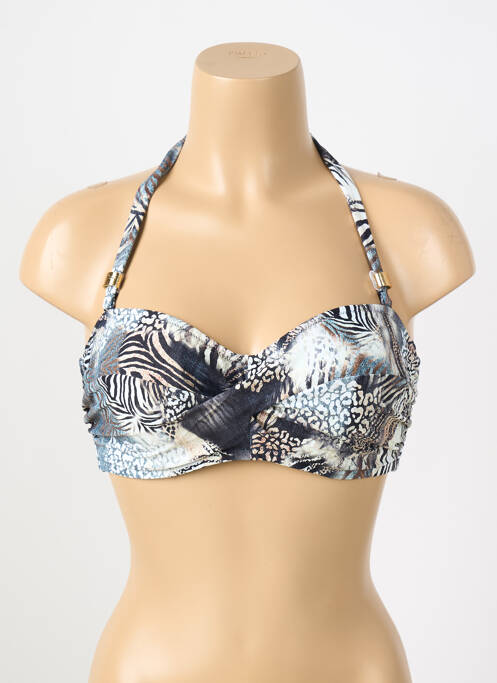 Haut de maillot de bain stretch haut soutien-gorge moulé gris FANTASIE femme