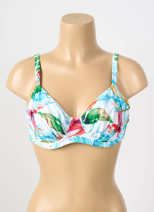 Haut de maillot de bain stretch haut soutien-gorge balconnet blanc FANTASIE femme