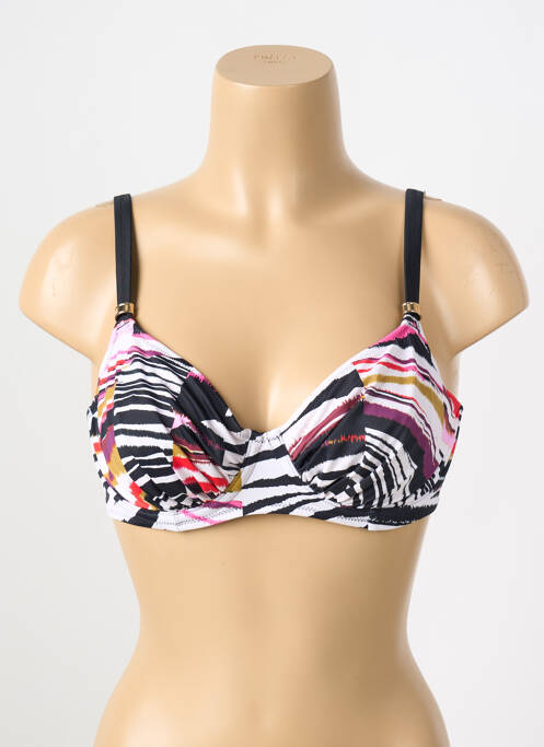 Haut de maillot de bain bretelles élastiquées ajustables noir FANTASIE femme