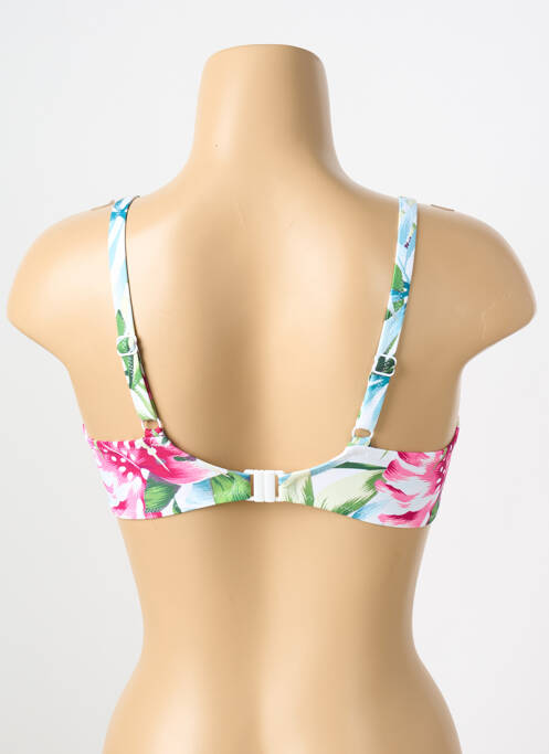 Haut de maillot de bain bretelles élastiquées ajustables blanc FANTASIE femme