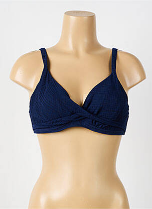 Haut de maillot de bain bretelles élastiquées ajustables bleu FANTASIE femme