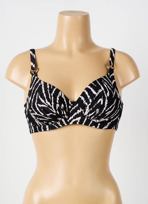 Haut de maillot de bain bretelles élastiquées ajustables noir FANTASIE femme