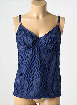 Haut de maillot de bain stretch haut soutien-gorge balconnet bleu FANTASIE femme
