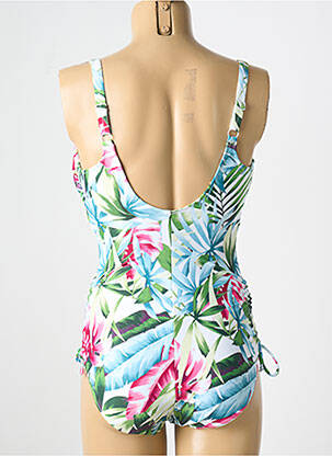 Maillot de bain 1 pièce effet matière satinée haut soutien-gorge emboitant blanc FANTASIE femme