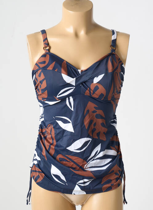 Haut de maillot de bain stretch haut soutien-gorge moulé bleu FANTASIE femme