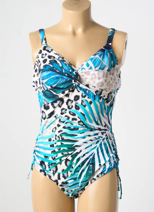 Maillot de bain 1 pièce haut soutien-gorge emboitant haut soutien-gorge emboitant bleu FANTASIE femme