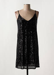 Robe courte col v fines bretelles noir LA PETITE ETOILE femme
