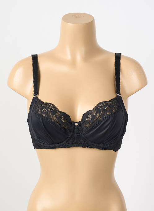 Soutien-gorge effet matière satinée haut soutien-gorge balconnet noir FANTASIE femme