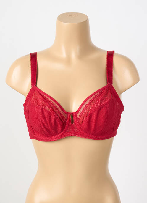 Soutien-gorge effet matière satinée haut soutien-gorge emboitant rouge FANTASIE femme