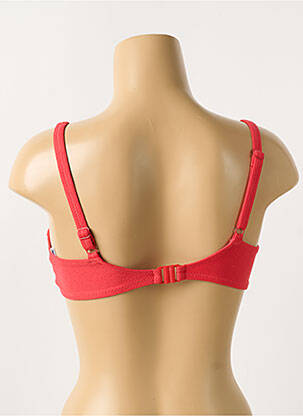 Haut de maillot de bain bretelles élastiquées ajustables haut soutien-gorge balconnet rouge FANTASIE femme