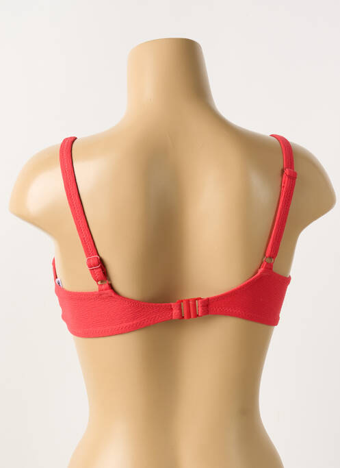 Haut de maillot de bain bretelles élastiquées ajustables haut soutien-gorge balconnet rouge FANTASIE femme