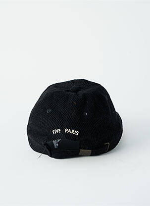Casquette broderie noir FIVE femme