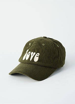 Casquette broderie vert FIVE femme