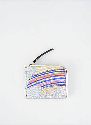 Porte-monnaie coutures renforcées argent INOUI TOOSH femme