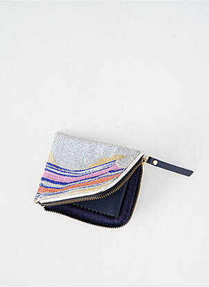 Porte-monnaie fermeture zippée argent INOUI TOOSH femme