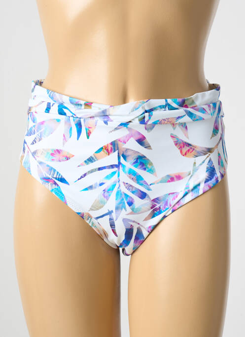 Bas de maillot de bain imprimé fantaisie culotte blanc FANTASIE femme
