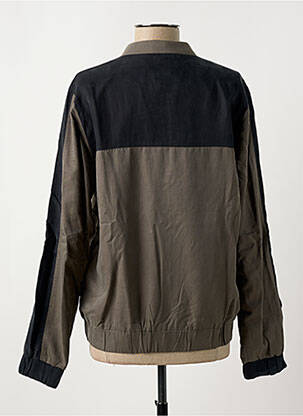 Blouson col v vert YAYA femme