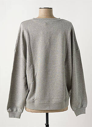 Sweat-shirt maille semi-opaque manches longues gris MADEMOISELLE FANI femme