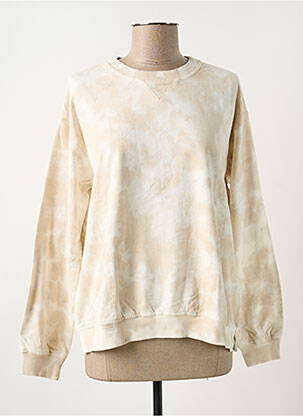 Sweat-shirt coupe over-size manches longues beige YERSE femme
