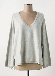 Pull stretch manches longues gris HARRIS WILSON femme