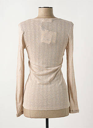 T-shirt manches longues manches longues beige INDI & COLD femme