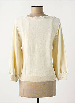 Pull col v manches 3/4 beige YAYA femme