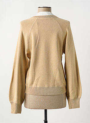 Pull col v manches longues beige YAYA femme