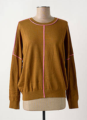 Pull stretch manches longues marron ZILCH femme
