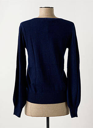 Pull col v manches longues bleu KOCCA femme