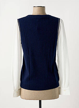Pull coupe cintrée manches longues bleu KOCCA femme