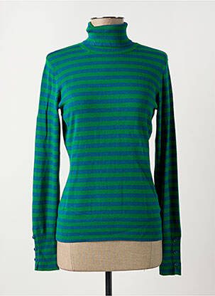 Pull col roulé coupe ajustée manches longues vert ZILCH femme
