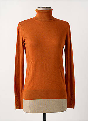 Pull col roulé stretch manches longues orange ZILCH femme