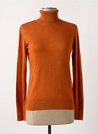 Pull col roulé stretch manches longues orange ZILCH femme
