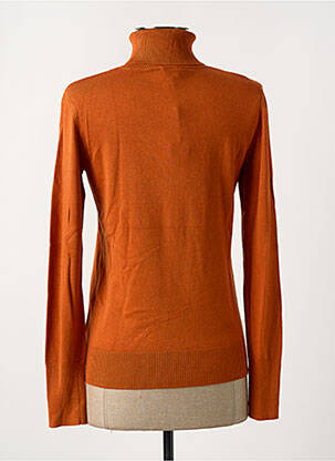 Pull col roulé stretch manches longues orange ZILCH femme